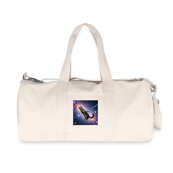Chat dans l’espace - Sac de sport en toile recyclée Stanley/Stella - blanc naturel - Devant