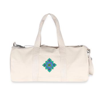 Geometric Mandala Star Pattern - Recycled Canvas Sports Bag by Stanley/Stella - natural - Front