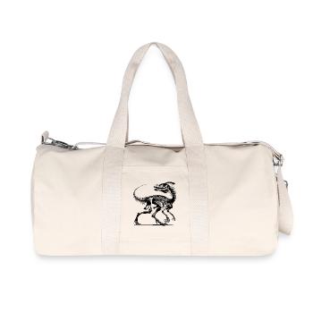 Dinosaure Raptor avec des os de colonne vertébrale - Sac de sport en toile recyclée Stanley/Stella - blanc naturel - Devant