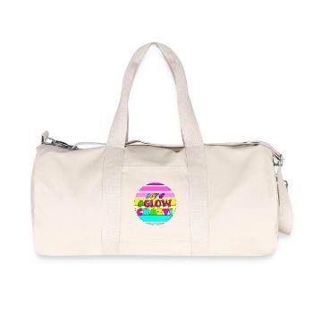Lasst uns verrückt leuchten - Geburtstag - 80s - Recycelte Canvas-Sporttasche von Stanley/Stella - Naturweiß - Vorne