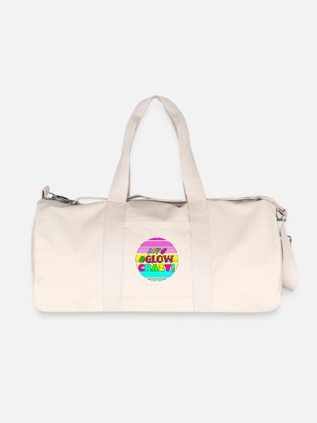 Lasst uns verrückt leuchten - Geburtstag - 80s - Recycelte Canvas-Sporttasche von Stanley/Stella - Naturweiß