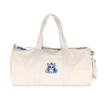 Kristallhündchen im Eisstil - Recycled Canvas Sports Bag by Stanley/Stella - natural - Front