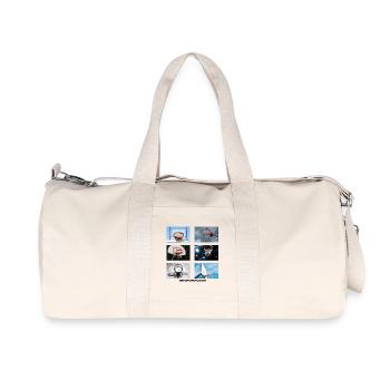 Hoopsrausch Collage - Recycled Canvas Sports Bag by Stanley/Stella - natural - Front