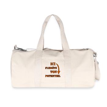 ICI S’ARRÊTE TON POTENTIEL. - Sac de sport en toile recyclée Stanley/Stella - blanc naturel - Devant