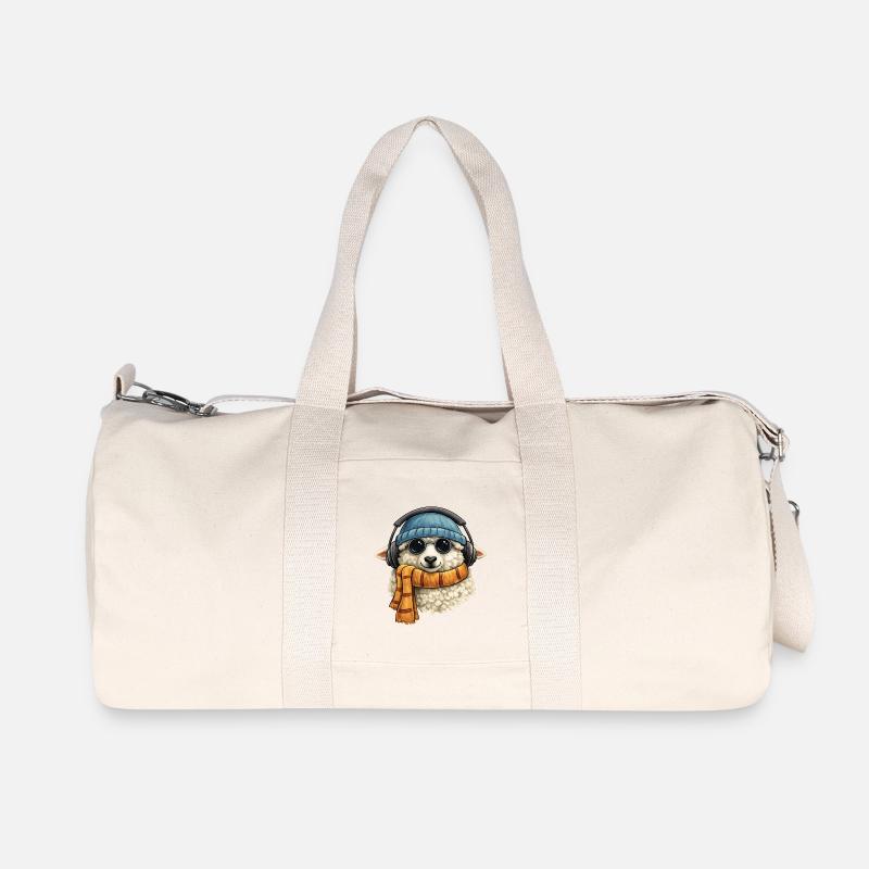 Lamm Kopfhörer Winter - Recycelte Canvas-Sporttasche von Stanley/Stella - Naturweiß