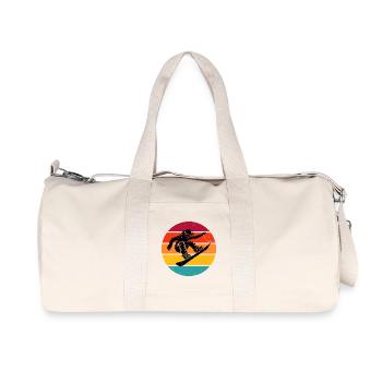 Motif de snowboard frais pour le snowboard féminin - Sac de sport en toile recyclée Stanley/Stella - blanc naturel - Devant