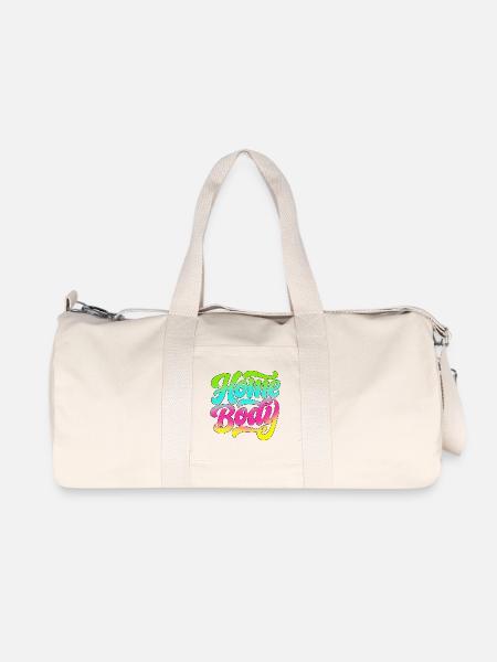 Homebody / Stubenhocker / Daheim / Zuhause / Home - Recycelte Canvas-Sporttasche von Stanley/Stella - Naturweiß