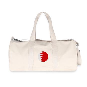 Bahrain round flag - Recycled Canvas Sports Bag by Stanley/Stella - natural - Front