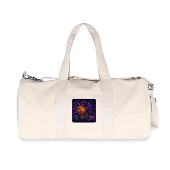 Capybara Unicorn Retro DJ - Recycled Canvas Sports Bag by Stanley/Stella - natural - Front
