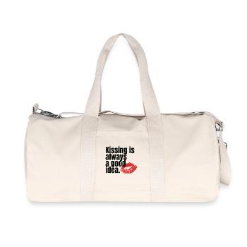 Kissing Is Always a Good Idea - Recycled Canvas Sports Bag by Stanley/Stella - natural - Front