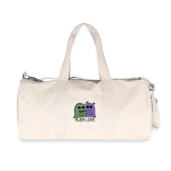 Duo d’amour extraterrestre - Sac de sport en toile recyclée Stanley/Stella - blanc naturel - Devant