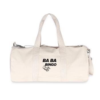B-B-B-BINGO TREND, VIRAL FUN, MEME SCHULE STUHL 🪑 - Recycelte Canvas-Sporttasche von Stanley/Stella - Naturweiß - Vorne
