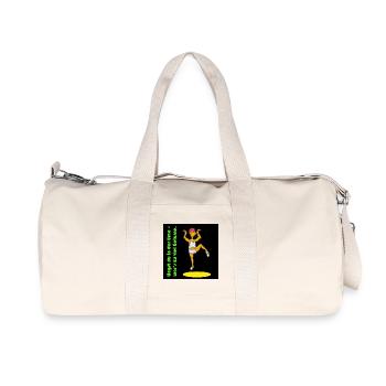 Retro 80er Jahre Sport Fitness Motiv  - Recycelte Canvas-Sporttasche von Stanley/Stella - Naturweiß - Vorne