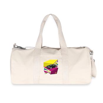Géométrie néon du chariot noir - Sac de sport en toile recyclée Stanley/Stella - blanc naturel - Devant
