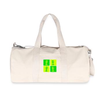 Microphone Pop Art Green - Recycled Canvas Sports Bag by Stanley/Stella - natural - Front