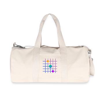 Gradientgitter mit Farbkugeln - Recycelte Canvas-Sporttasche von Stanley/Stella - Naturweiß - Vorne
