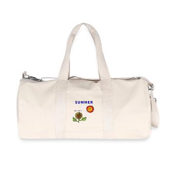 Summer Sun and Sunflowers - Recycled Canvas Sports Bag by Stanley/Stella - natural - Front