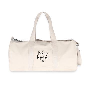 Perfectly Imperfect Heart Lettering - Recycled Canvas Sports Bag by Stanley/Stella - natural - Front
