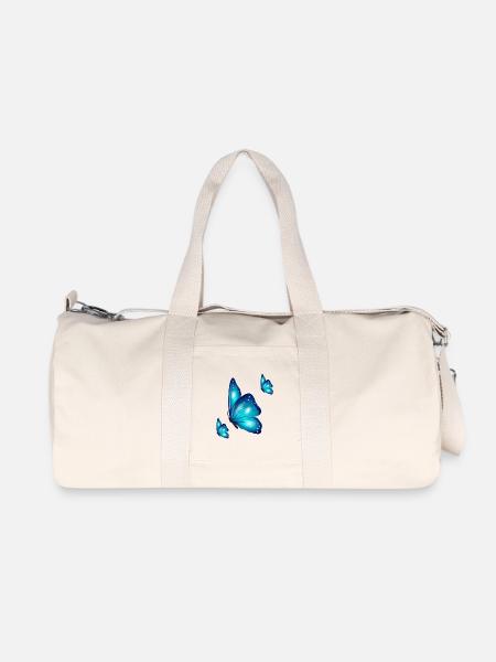 Schmetterlingstrio - Recycelte Canvas-Sporttasche von Stanley/Stella - Naturweiß