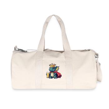 Dinosaure triceratops beer king - Sac de sport en toile recyclée Stanley/Stella - blanc naturel - Devant