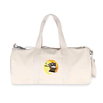 Pixel P.I. Moon Chase - Recycelte Canvas-Sporttasche von Stanley/Stella - Naturweiß - Vorne