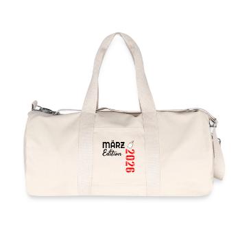 Bébé mars 2026 - Sac de sport en toile recyclée Stanley/Stella - blanc naturel - Devant