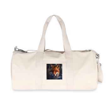 Fuchs-Erkundung bei Einbruch der Dämmerung - Recycelte Canvas-Sporttasche von Stanley/Stella - Naturweiß - Vorne