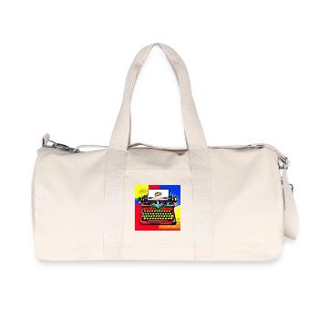 Machine à écrire Pop Art Bang - Sac de sport en toile recyclée Stanley/Stella - blanc naturel - Devant