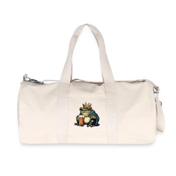 Roi de la Bière Grenouille - Sac de sport en toile recyclée Stanley/Stella - blanc naturel - Devant