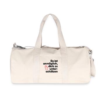 IL EST IMPOSSIBLE DE SE SOUS-ESTIMER. SARCASME - Sac de sport en toile recyclée Stanley/Stella - blanc naturel - Devant