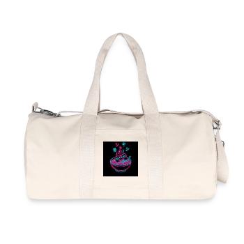 Anime Gamer Shirt - Powered by Ramen & Rage Quits - Recycled Canvas Sports Bag by Stanley/Stella - natural - Front