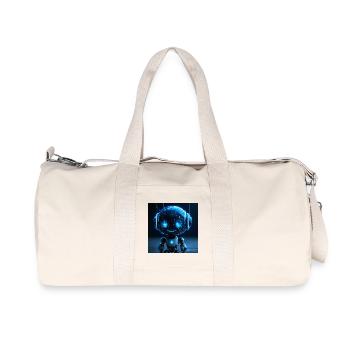 Robot ai sniffer de données - Sac de sport en toile recyclée Stanley/Stella - blanc naturel - Devant
