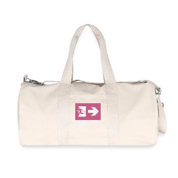 Sortie dramatique Déclaration drôle Graphique minimal - Sac de sport en toile recyclée Stanley/Stella - blanc naturel - Devant