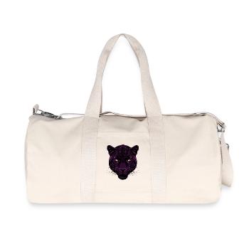 Purple Tiger Head - Recycled Canvas Sports Bag by Stanley/Stella - natural - Front