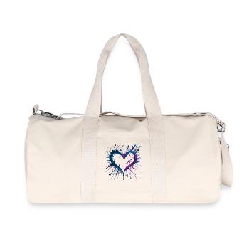Key West inspired Heart dark - Recycled Canvas Sports Bag by Stanley/Stella - natural - Front
