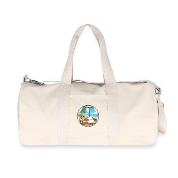 Beach Spa Otter Animal Relaxing Art - Recycled Canvas Sports Bag by Stanley/Stella - natural - Front