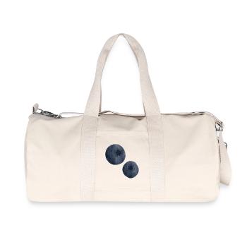 Blaubeeren Aquarell - Recycelte Canvas-Sporttasche von Stanley/Stella - Naturweiß - Vorne