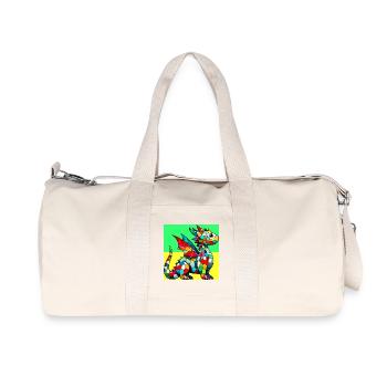 Drache - Recycelte Canvas-Sporttasche von Stanley/Stella - Naturweiß - Vorne