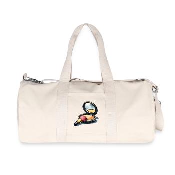 Powder brush illustration makeup - Recycled Canvas Sports Bag by Stanley/Stella - natural - Front
