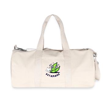KETAMAME – Bohne mit Tiefgang - Recycelte Canvas-Sporttasche von Stanley/Stella - Naturweiß - Vorne