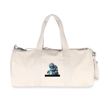 5 Le Robot Botaniste - Sac de sport en toile recyclée Stanley/Stella - blanc naturel - Devant