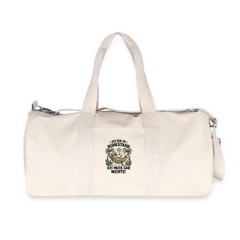 Ich Bin Im Ruhestand Ich Muss Gar Nichts - Recycelte Canvas-Sporttasche von Stanley/Stella - Naturweiß - Vorne