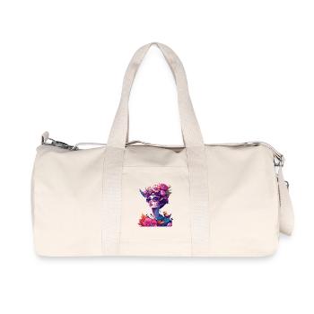 Blütenkönigin in Neon - Recycelte Canvas-Sporttasche von Stanley/Stella - Naturweiß - Vorne