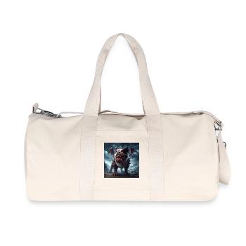 Red-eyed Abyss Hound - Recycled Canvas Sports Bag by Stanley/Stella - natural - Front