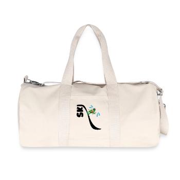 Kids Skiing Pickles - Recycled Canvas Sports Bag by Stanley/Stella - natural - Front
