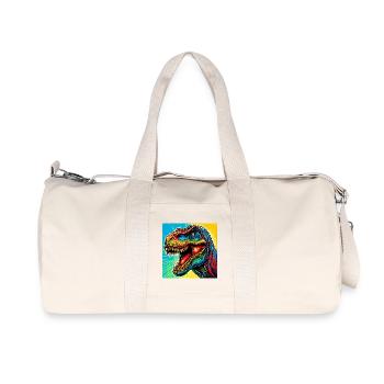 dinosaure - Sac de sport en toile recyclée Stanley/Stella - blanc naturel - Devant