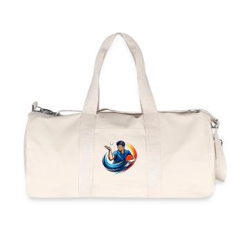 Table Tennis Serve Shirt Ping Pong Player - Recycled Canvas Sports Bag by Stanley/Stella - natural - Front