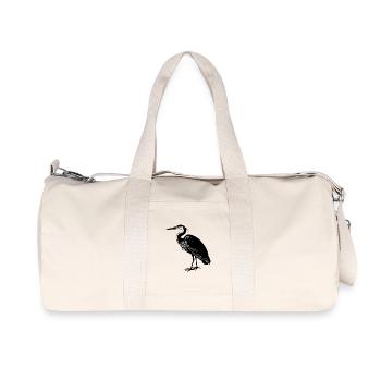 Grand héron bleu - Sac de sport en toile recyclée Stanley/Stella - blanc naturel - Devant