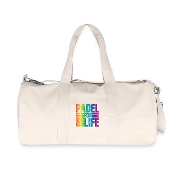 Padel for life - Recycelte Canvas-Sporttasche von Stanley/Stella - Naturweiß - Vorne