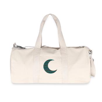 Croissant de lune avec motif oriental - Sac de sport en toile recyclée Stanley/Stella - blanc naturel - Devant